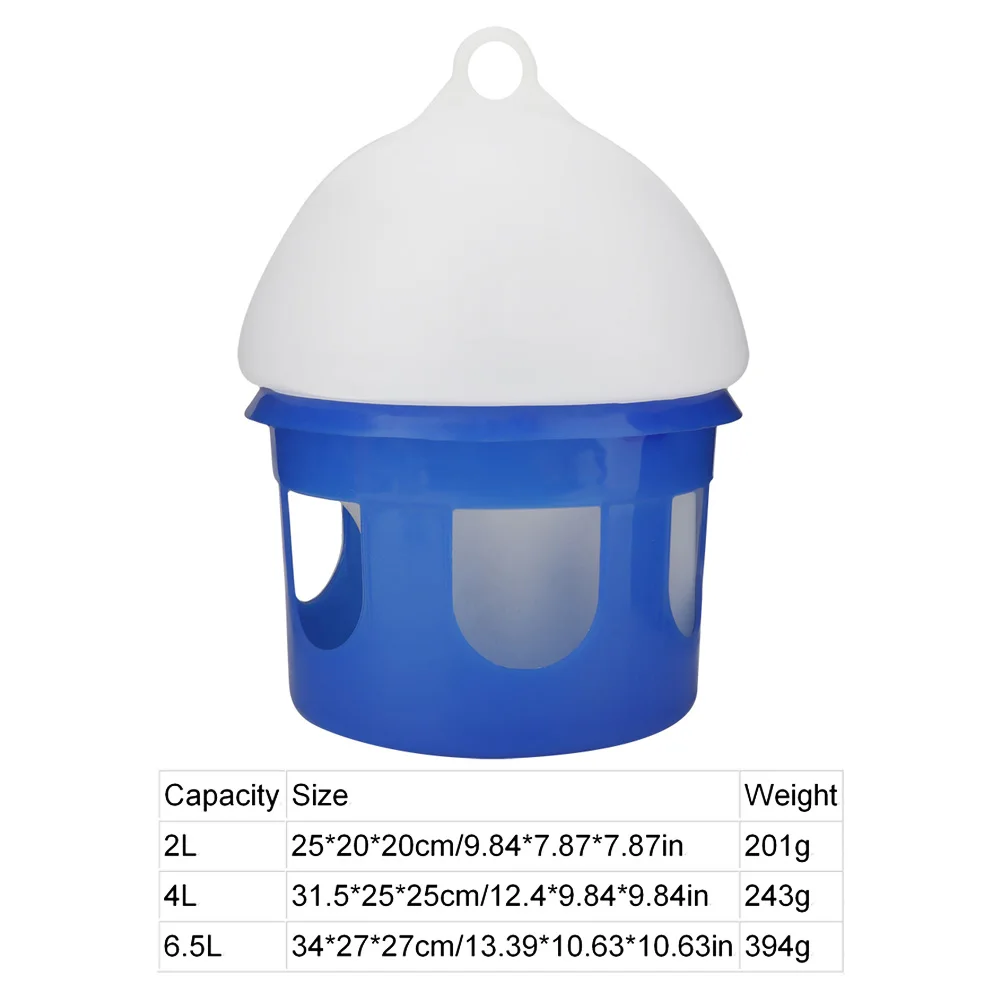Automatic Pigeon Waterer Bird Water Feeder Large Capacity Automatic Bird Pigeon Feeder Water Dispenser Waterer 2L-6.5L bird feeder