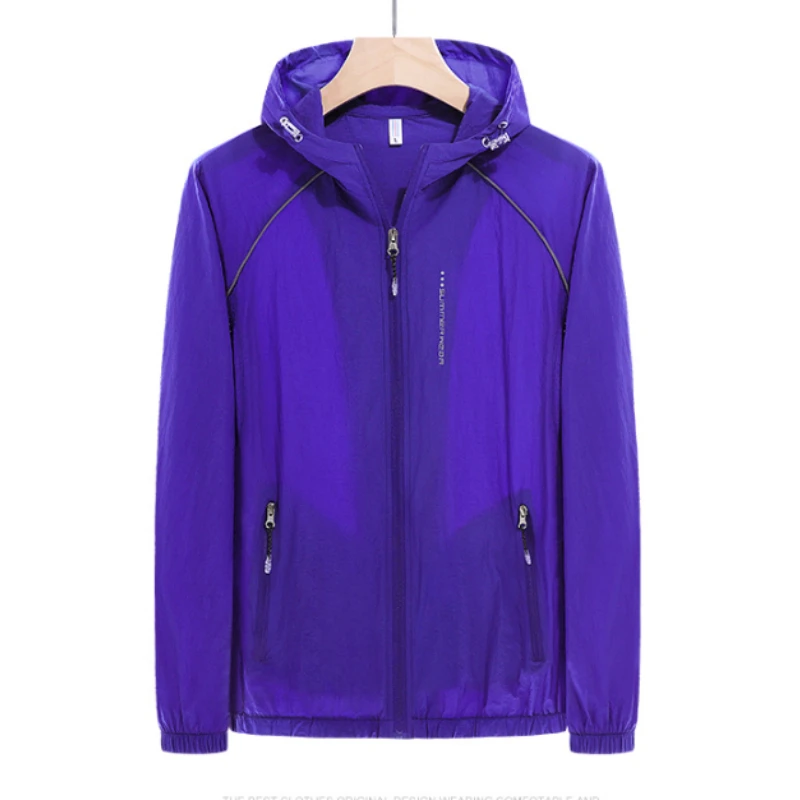 Outdoor Plus Size Sun Protection Clothing Men's And Women's Couple's Universal Sports Leisure Hooded Skin Clothing M-8XL