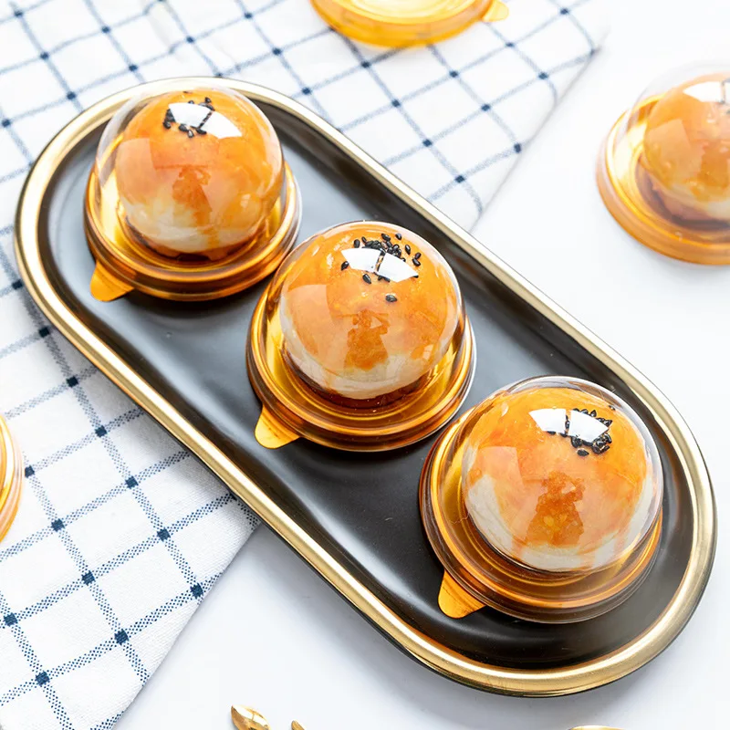 50pcs Mini Muffin Cake Box Container Trays Transparent Mooncake Dome Pastry Baking Pack... - SKU CBC01305 - UGI Packaging