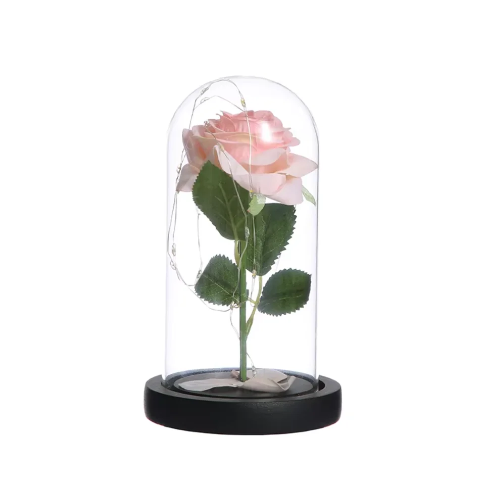 Valentine Rose Glass Dome Decorative Light