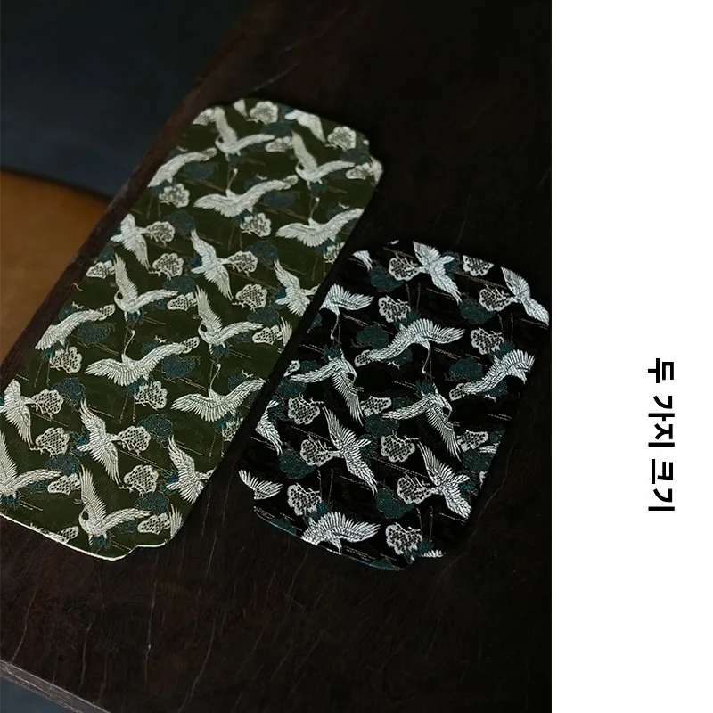 손으로 짠 중국식 다도 매트 면 린넨 내열 패드 히비스커스 모양 다이닝 패드 전통 예술적 디자인