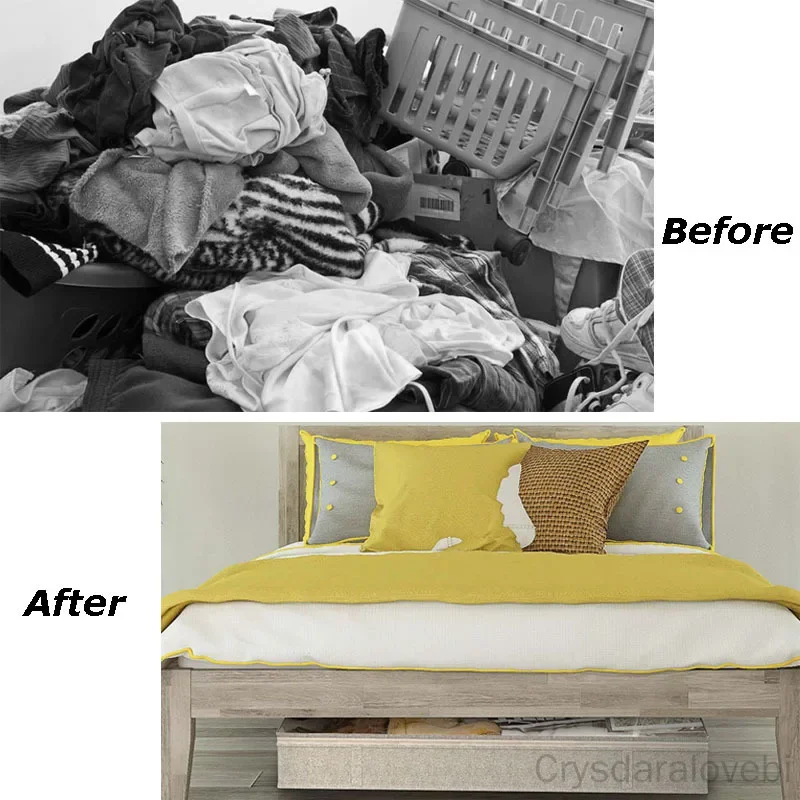 2pcs Foldable Under Bed Bags Large Quilt Storage Bag With Zipper Clothes Blanket Quilt Closet Organizer Box Cabinet Organizer 5