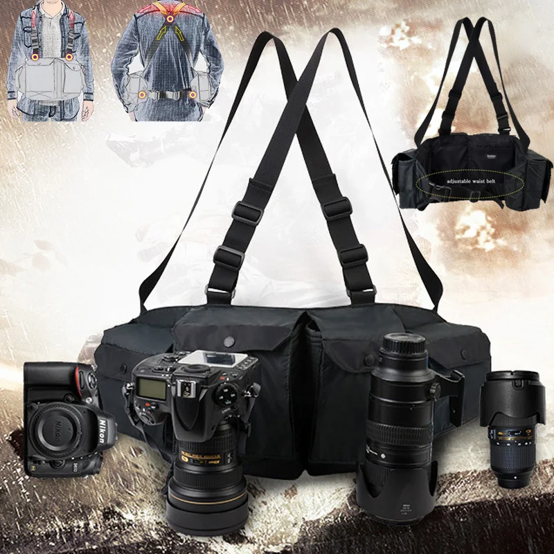 Borsa per obiettivo per fotocamera reflex professionale Spalle