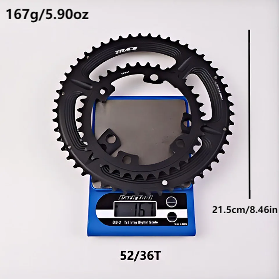 digirit53T、52T、51T、50T ZRACE Road Bike Bicycle Asymmetric Chainring 50-34T 53-39T 52-36T