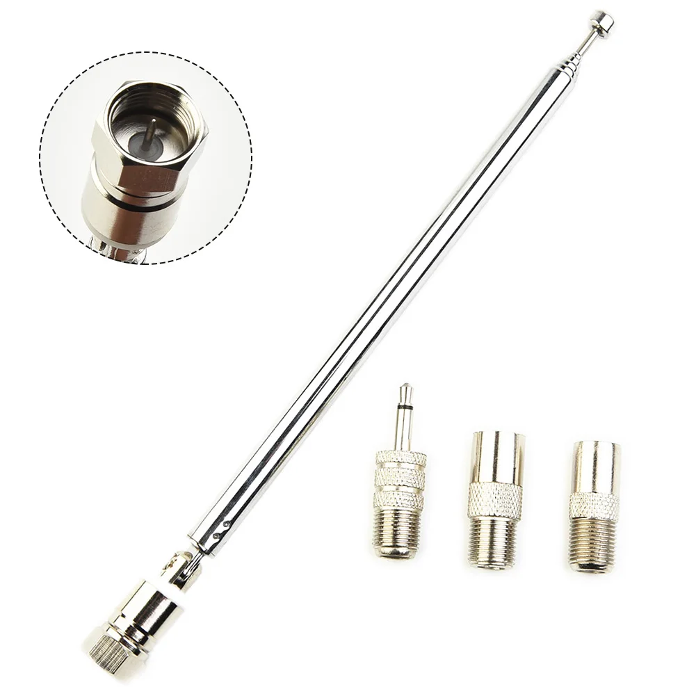 75mm Telescopic DAB FM Radio Aerial Adapter HiFi AV Receiver Mini System Aerial Antenna Length F-male Connector Radio Accessorie radio aerial
