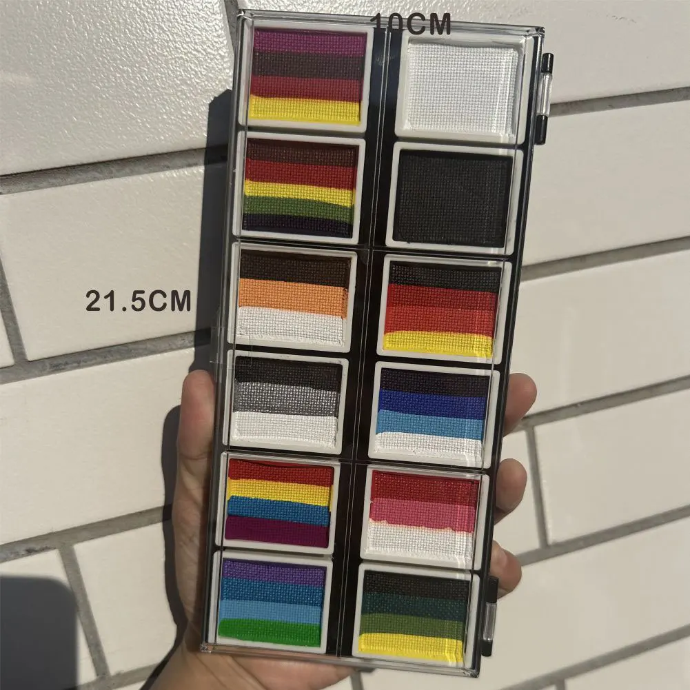 Professional Water Activated Face Paint Split Cake Palette Rainbow Makeup  in  Carnival Party Festival Cosplay  Makeup 5