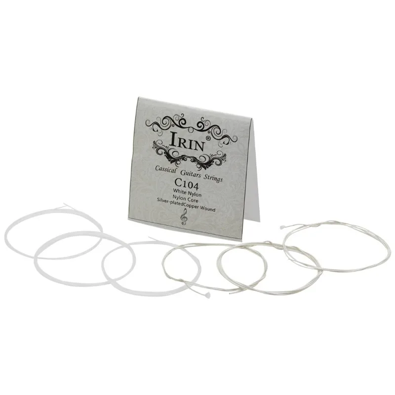 

IRINC104 Classical Guitar Strings White Transparent Nylon Light Strings Complete Set of 6 Guitar Strings Manufacturer Direct Sal