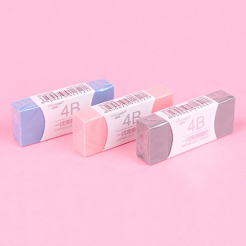 

Wipe less crumbs soft 4B square office study drawing eraser