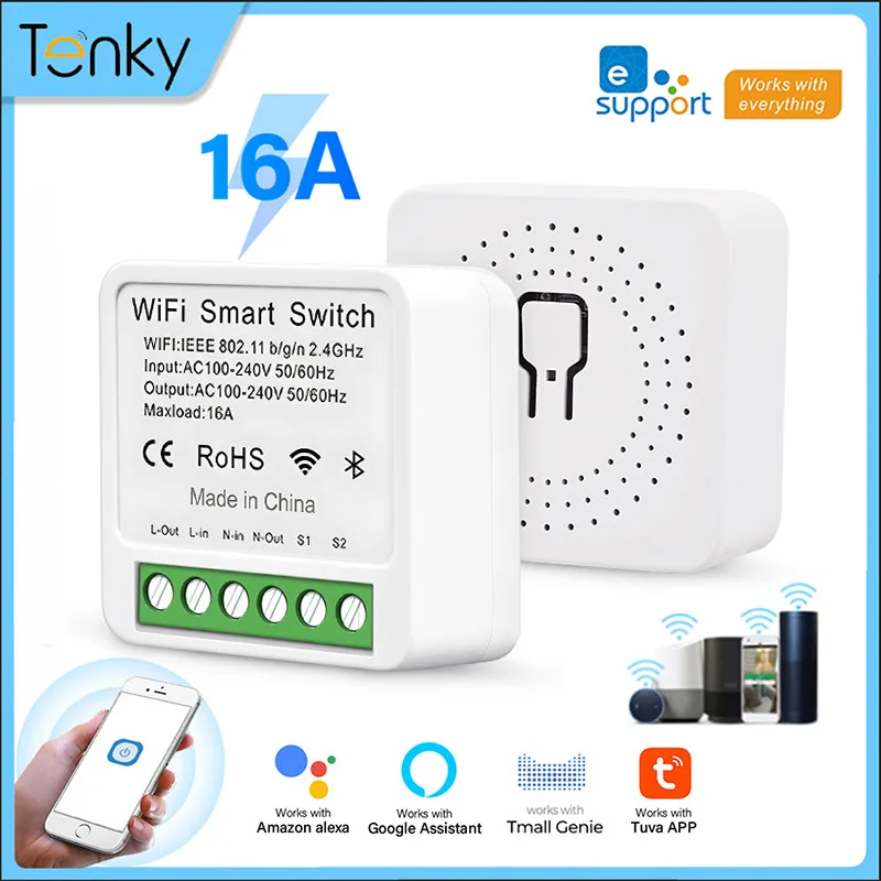 EWeLink16A-MINI-Smart-Switch-Wireless-Switch-Timing-Set-APP-Voice ...