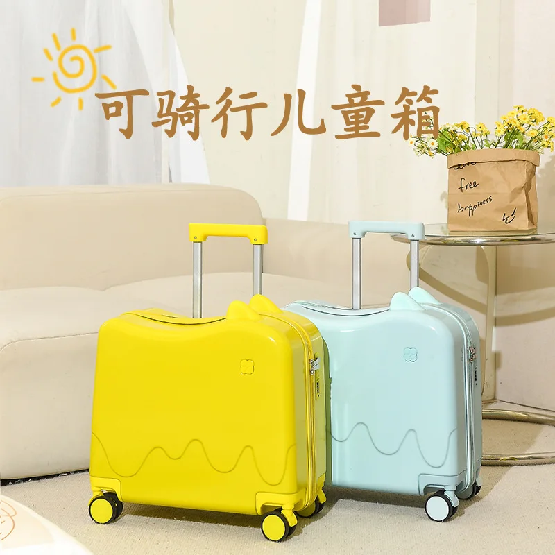 

Children Can Travel in Suitcases, 18-inch Wheels, Riding Trolley Suitcases, Light Cabin Suitcases, and Suitcases