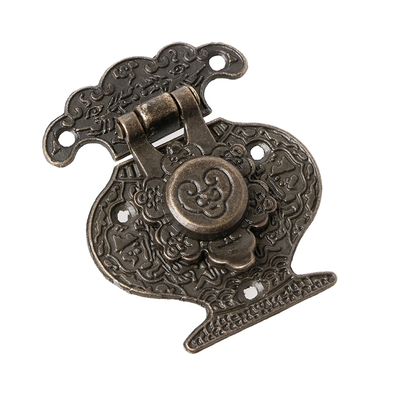 Antique Bronze Hasp for Latch Jewelry Box Cabinet Buckle Lock Decora