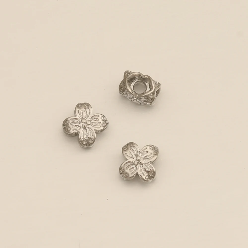 Cordial Design 6*6MM 100Pcs Jewelry Accessories/Jewelry Findings & Components/DIY Hand Made/Flower Shape/Genuine Gold Plating - cordial