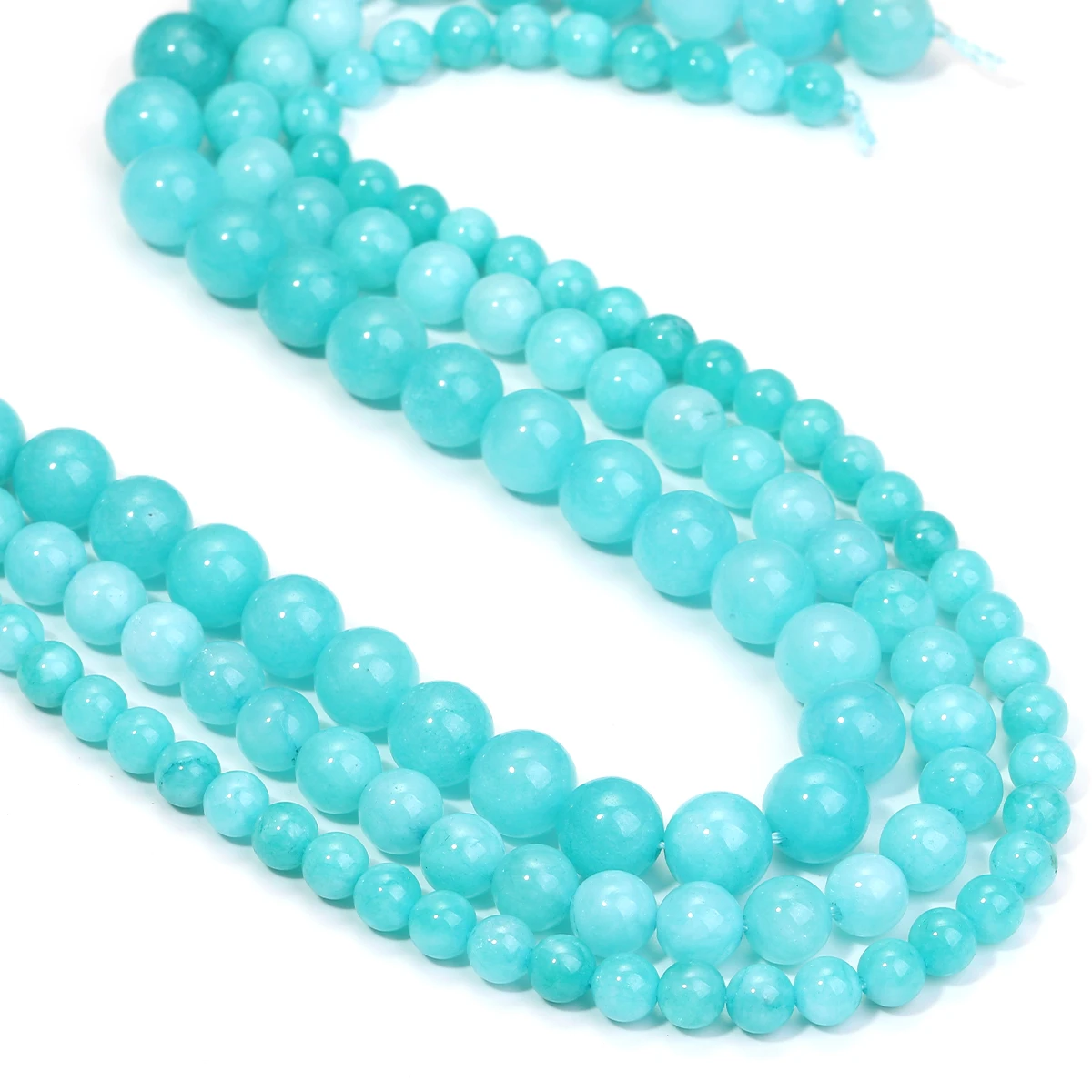 Vibrant Amazonite Round Beads for Handmade Spiritual Jewelry & Healing Gifts