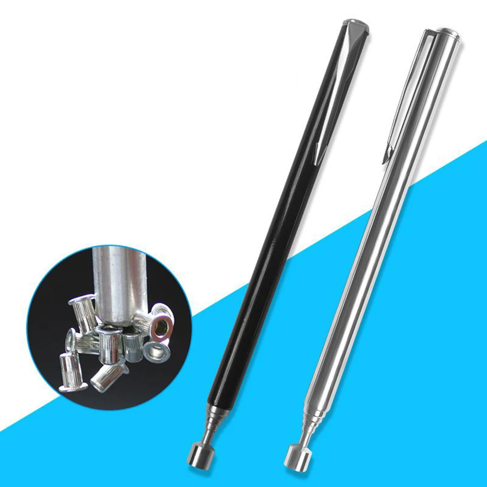 

Portable Telescopic Magnetic Pick Up Stainless Steel Magnetic Pickup Silver Pocket Clip Rod Tool Stick Extending Magnet 1.5LB