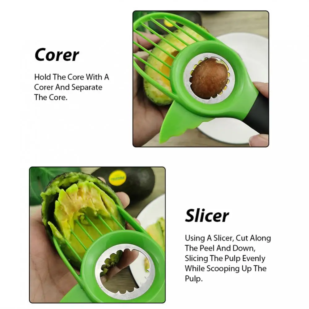 3 in 1 Avocado Slicer | Avocado Cutter Tool | Avocado Slicer Seed Remover |  Multifunctional Avocado Peeler with Grip Handle and Avocado Keeper
