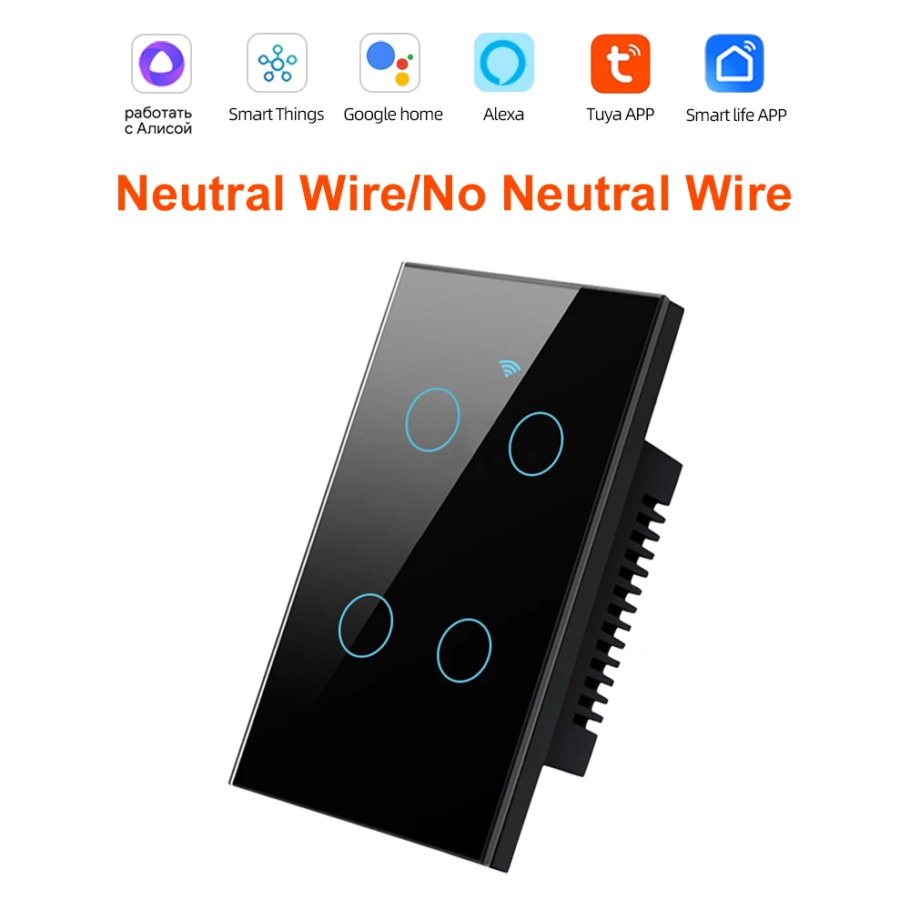 الحياة الذكية واي فاي + بلوتوث اللمس مفتاح الإضاءة...