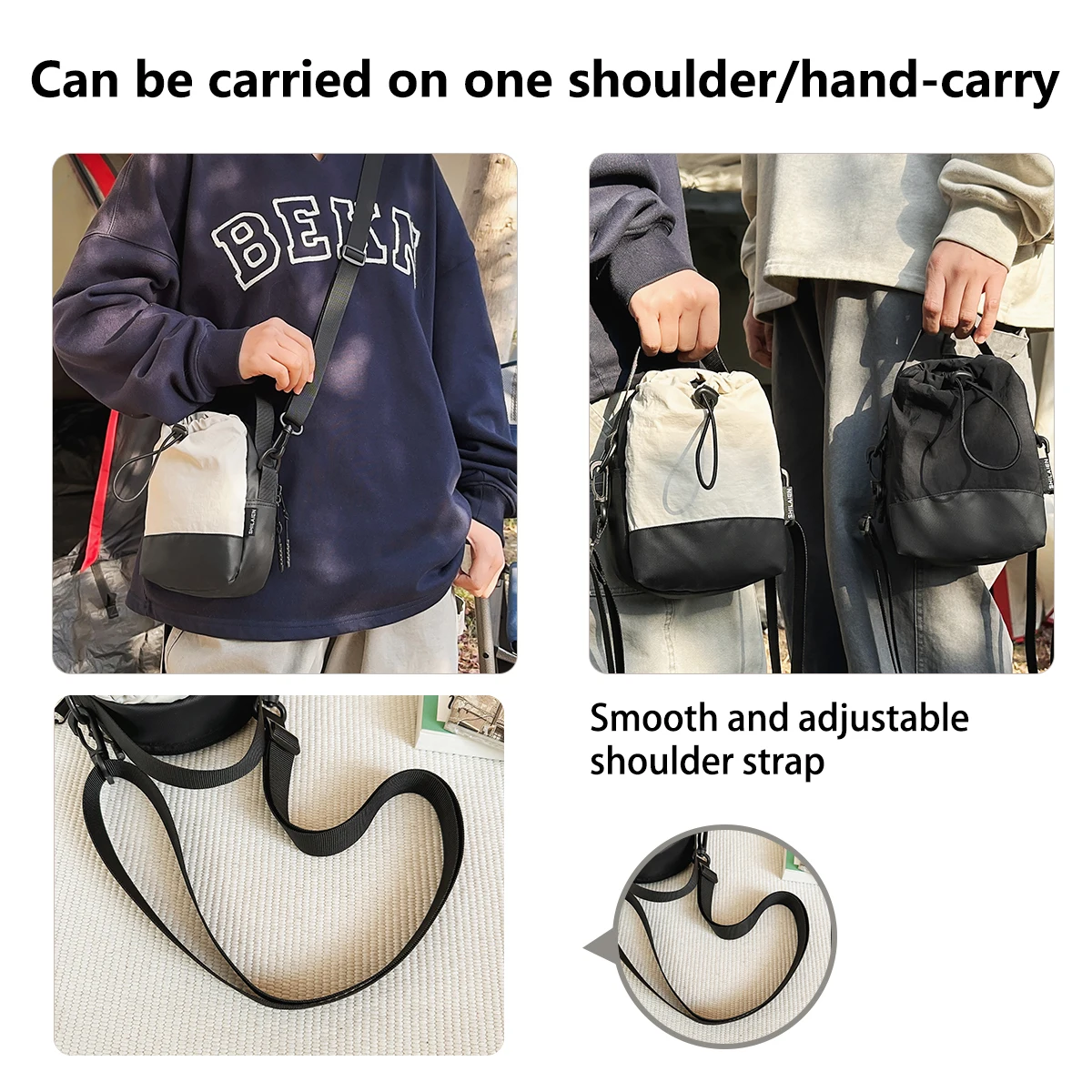 Lightweight Outdoor Shoulder Bag Camping Crossbody Bag Men's Multi-Functional Mobile Phone Bag Cycling Travel Water Bottle Water Cup Bag