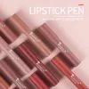 12 Colors Velvet Matte Lipstick Pen Cosmetics Waterproof Lasting Nude Crayon Lipsticks Non Sticky Brown Lip Liner Pencil Makeup