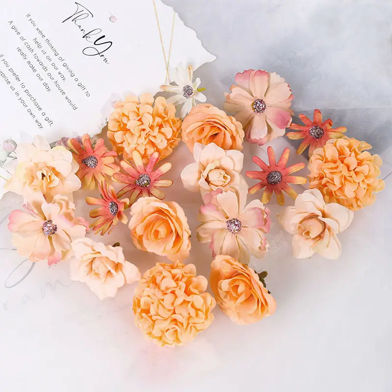 16Pcs/Bag Rose Artificial Flowers Silk Fake Flowers for Home Decor Wedding Party Decoration Bride Bouquet DIY Wreath Accessories - Image 4