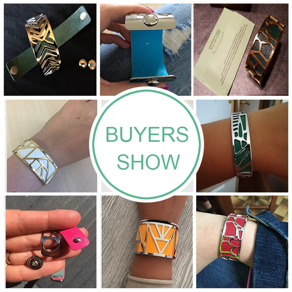 Legenstar Cuff Bracelets For Women Stainless Steel Leaf Bangle Manchette Reversible Leather Jewelry 2024 Valentine's Day Gift