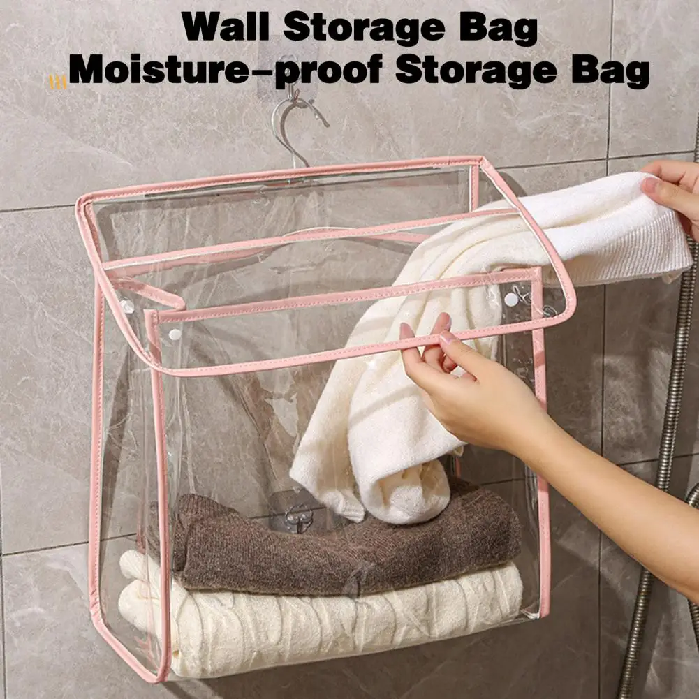 

Wall Storage Bag Tpu Material Storage Bag Waterproof Wall Storage Bag with Phone Pocket High Capacity Organizer for Dust-proof