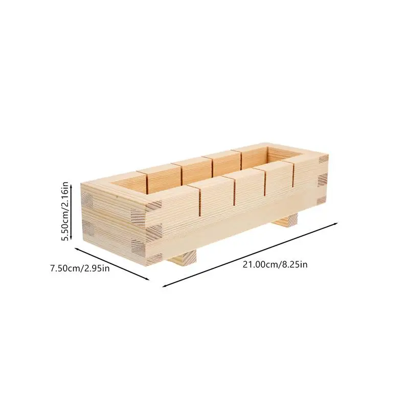Cake Mold 12Pcs Wooden Sushi Mold Set Rectangular Nigiri Rice Maker Oshizushi Box Kitchen Gadgets Baking Pan Sushi Making Tools