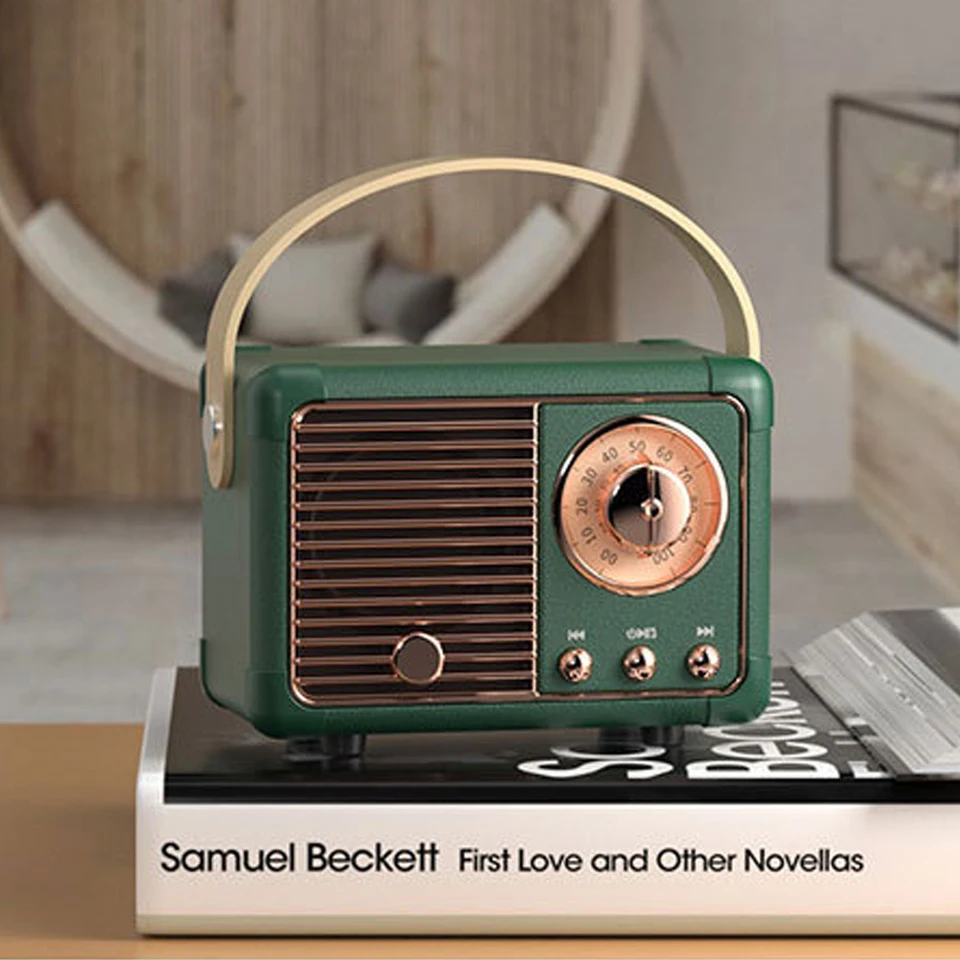 Vintage Bluetooth Speaker with Strong Bass Enhancement