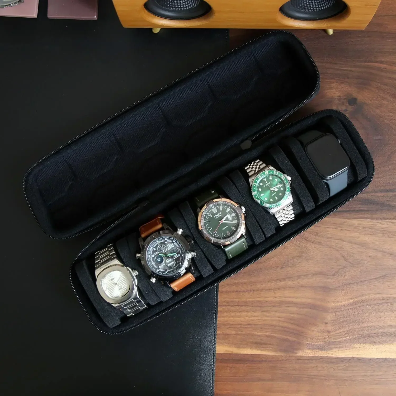 Watch Box Organizer For Men or Women Watch Travel Case Portable Storage Display Holder for Wristwatches and Smart Watches watch storage box watch storage bag watch storage pouch watch display stand