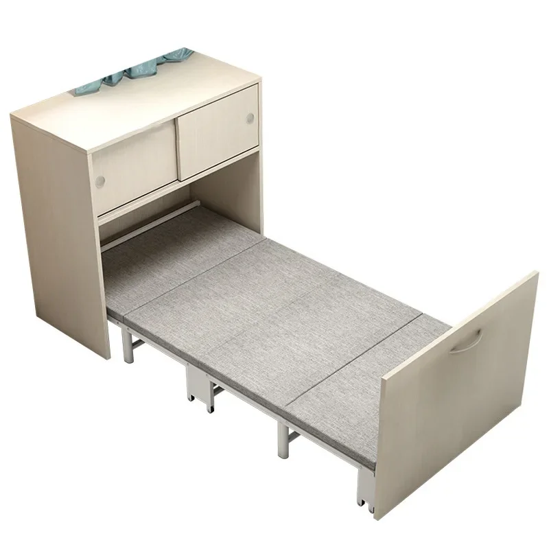 thumbnail image 1 of Marco de metal queen size marco de cama plegable ahorra espacio cama de gabinete plegable, 1 of 4