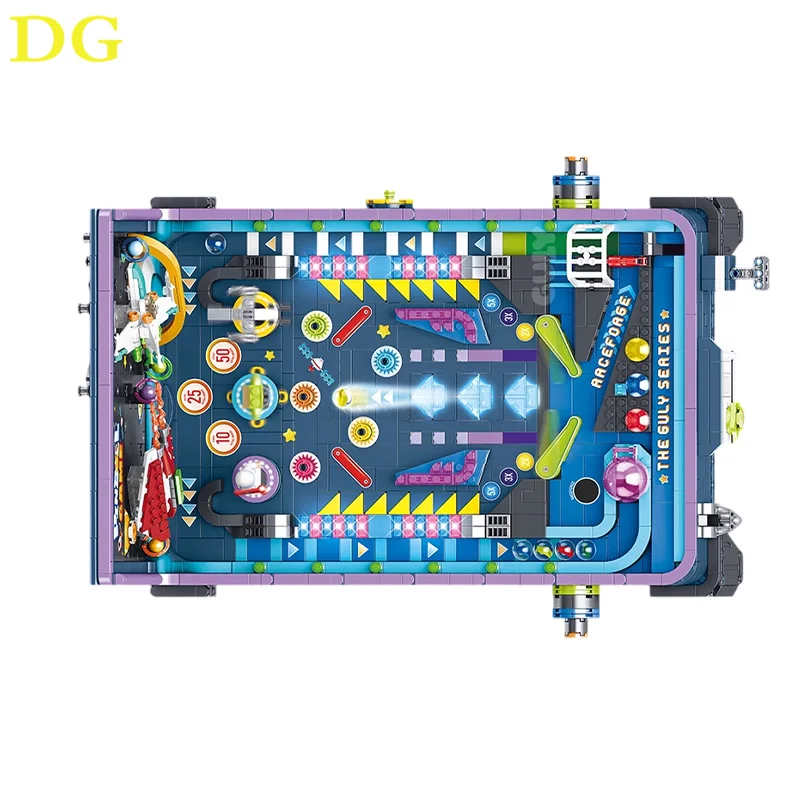 Mini Pinball Machine in Building Blocks with English Assembly Manual