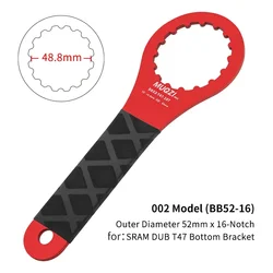 MUQZI Universal MTB Bicycle Bottom Bracket Wrench Tool (002(BB52 - 16)Red)