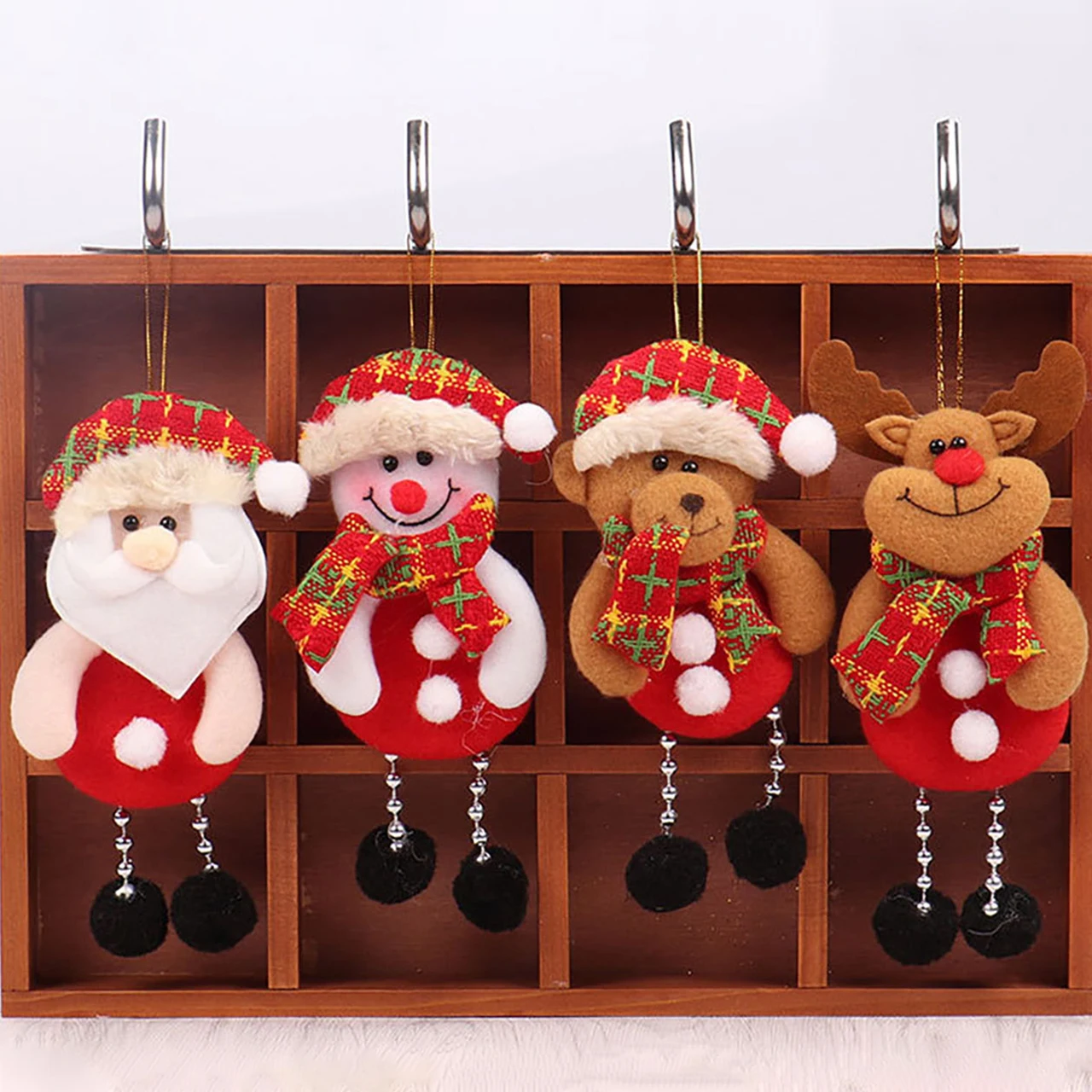 Christmas Fabric Hanging Ornaments Plush Doll Pendants for Tree Decoration Xmas Gift Accessories