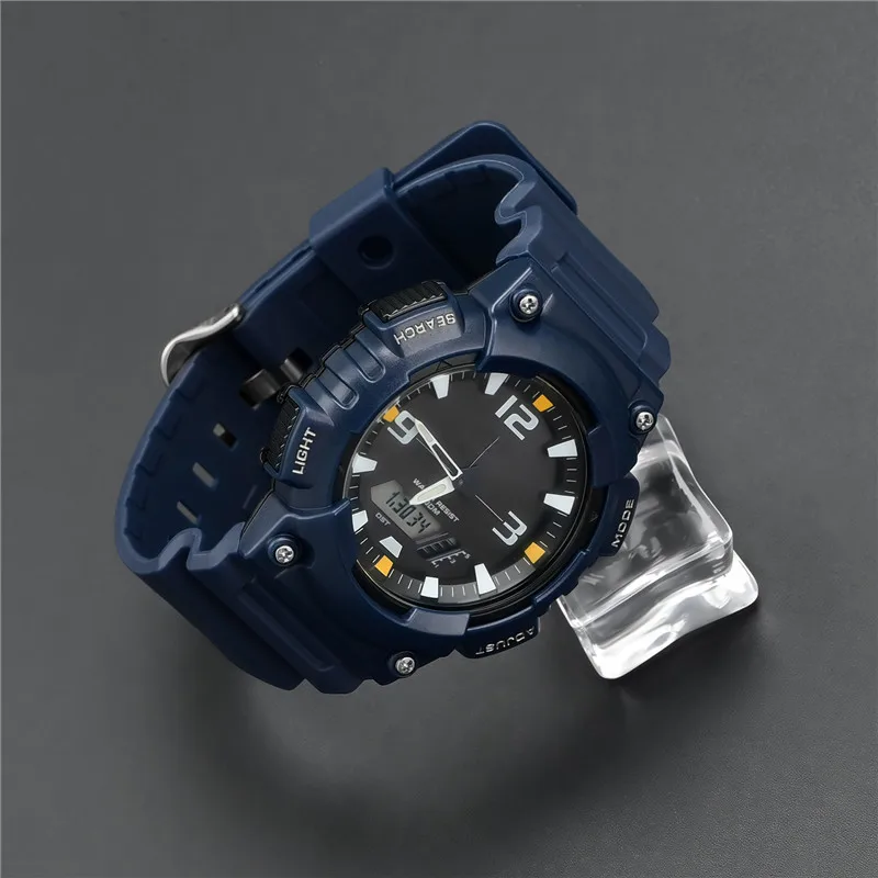 Durable Rubber Resin Sports Watch Band with Protective Shell