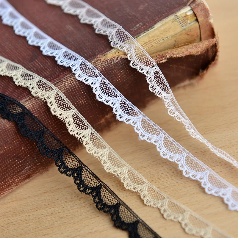 Lace Accessories M0101 Taiwan supple half-moon DIY 1cm renda bordada em tule lace sewing accessories lace sewing supplies lace garment accessories