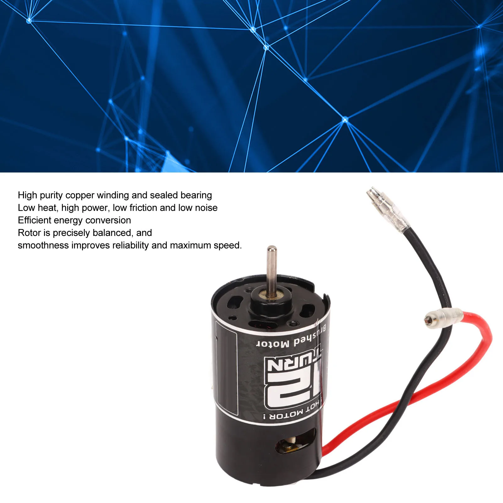 Brushed Motor 12T 550 for ARRMA Mega 1/10 for Granite for SENTON for Typhoon V3 RC Car Replacement Parts RC Motor Brushed Motor