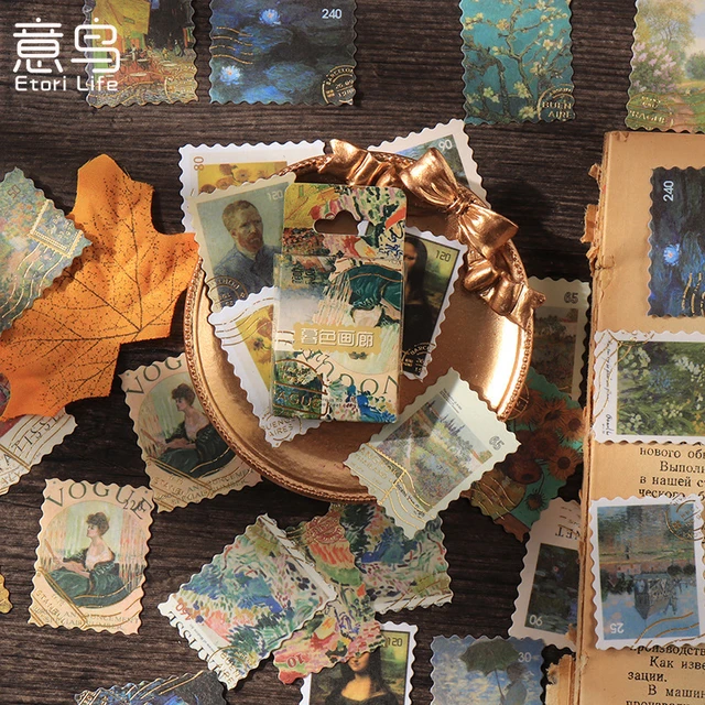 Retro Stamp Sticker Scrapbook  Stickers Scrapbooking Stamps - 40pcs/pack  Series - Aliexpress