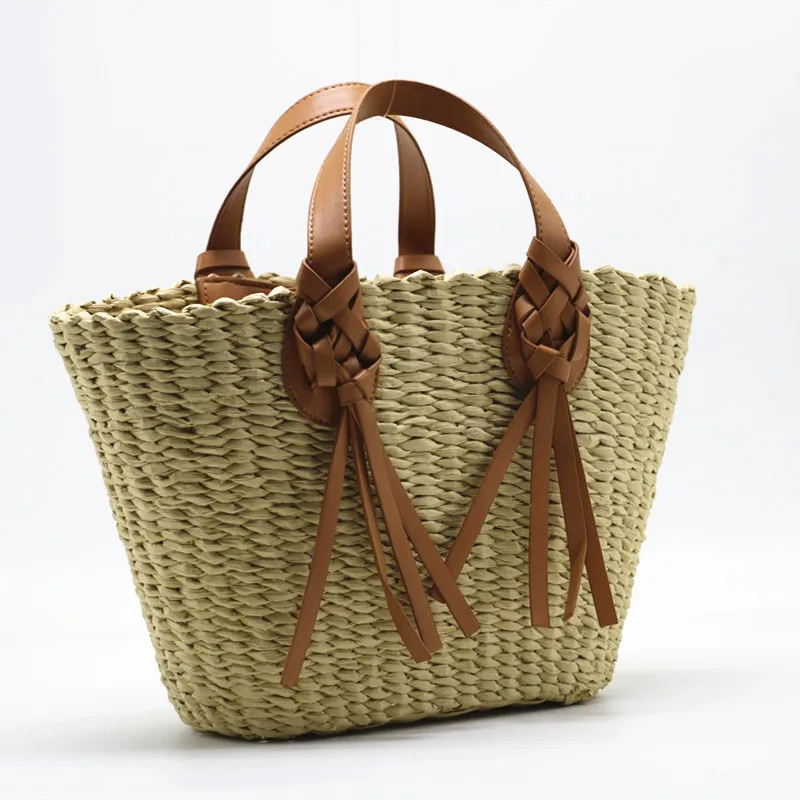 

New Arrivals Summer Hand Woven Straw Bag Boho Bali Seaside Travel Vacation Tote Bag Large-capacity Handbag 2023 Bolsa Feminina