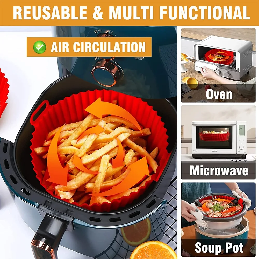 Air Fryer Silicone Liner, Slow Stew Pot High-temperature Resistant