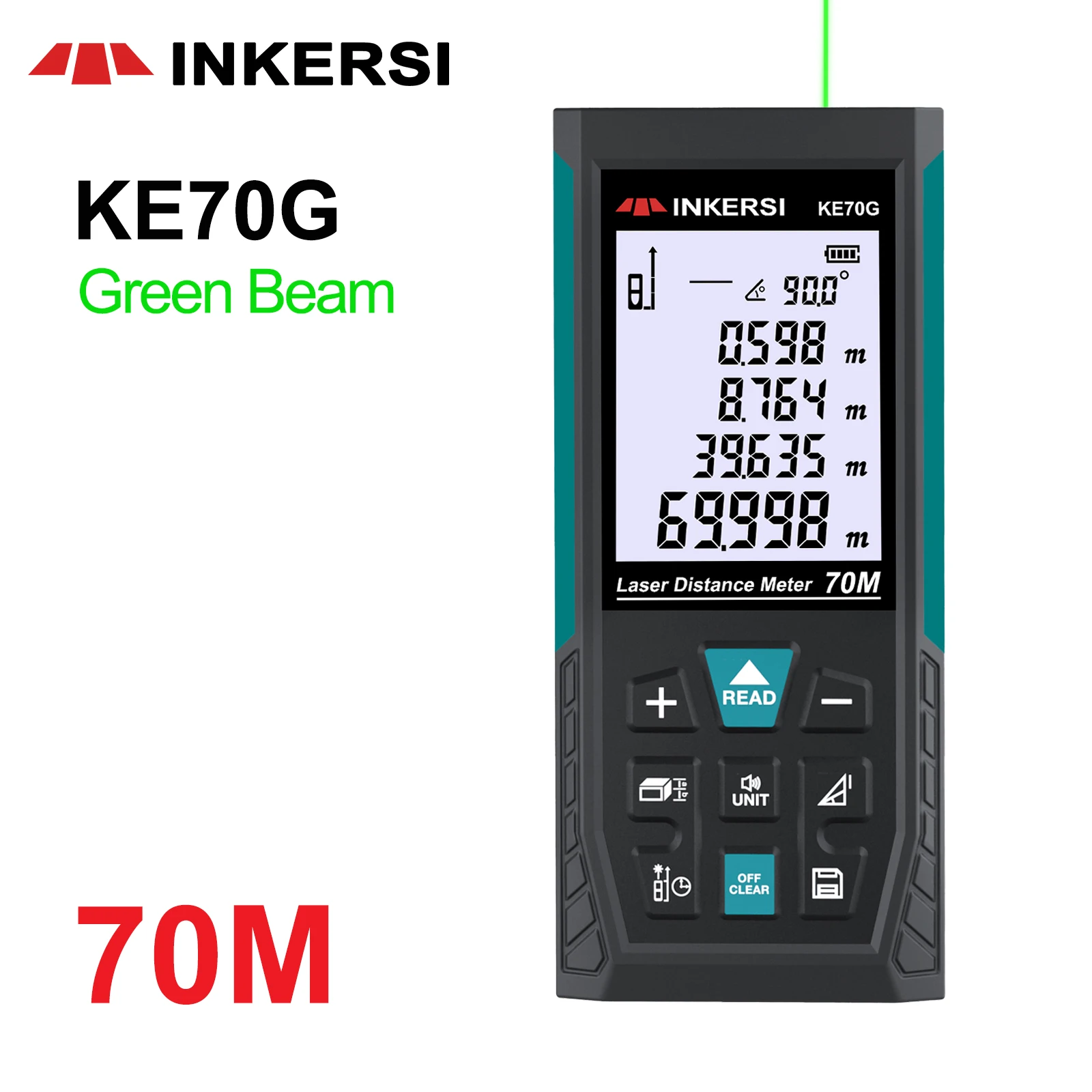 Laser Rangefinder Distance Meter INKERSI Laser Rangefinder Color LCD laser Distance Meter 120M 100M 80M 70M 50M Range Finder Digital Angle Ruler Measuring tape
