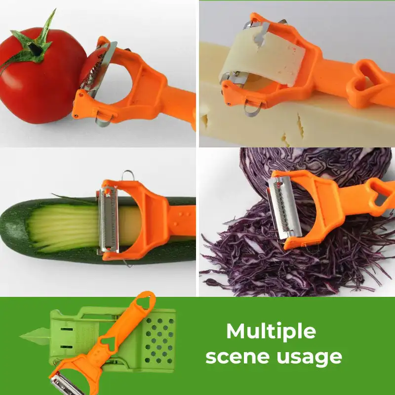 Multi-function Multi-blade Peeler Kitchen Fruit and Potato Peeling Tool Portable Vegetable Slicer Shredder and Vegetable Peeler