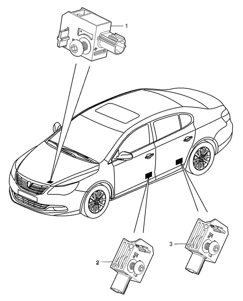 Front Side Air Bag Impact Sensor Fit for Chevrolet Equinox Cruze Volt Terrain Replace OE # 13502577 