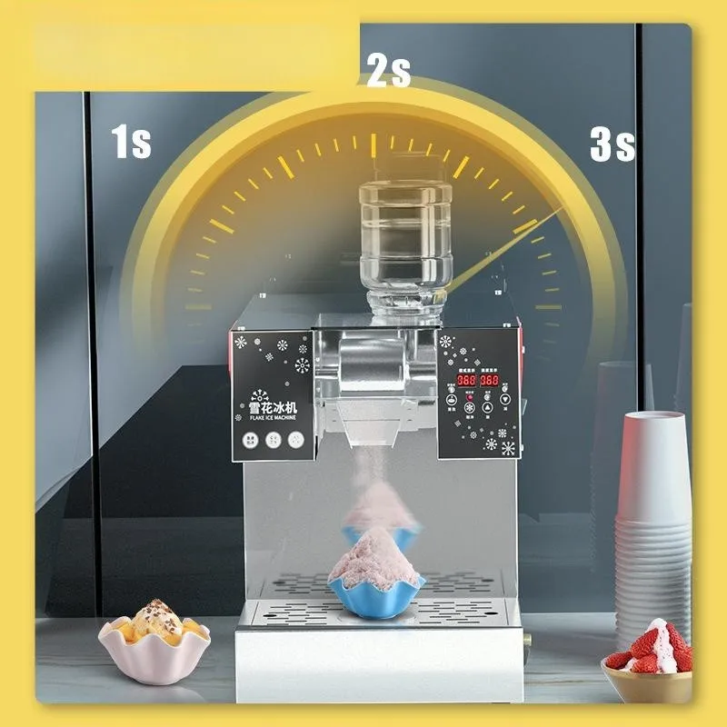 HZ-XHJ  Commercial Use Bingsu Machine Snow Ice Flake Korean Snow Cone Ice Cream Machine Ice and Snow Flower Machine 5