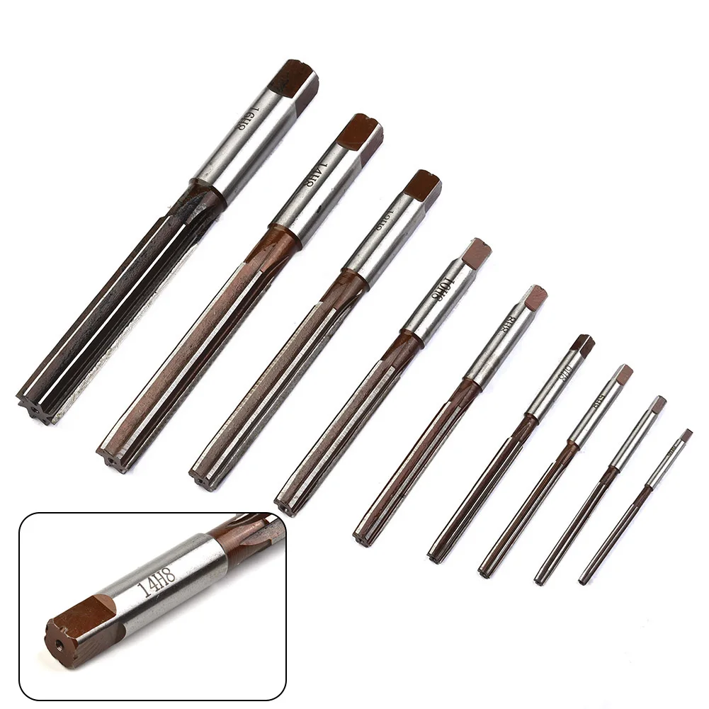 

9Pcs/Set Hand Reamers Shank Chucking Reamer Smooth HSS Engineering Cutter 3mm-16mm H8 Straight Chucking Kits 9*