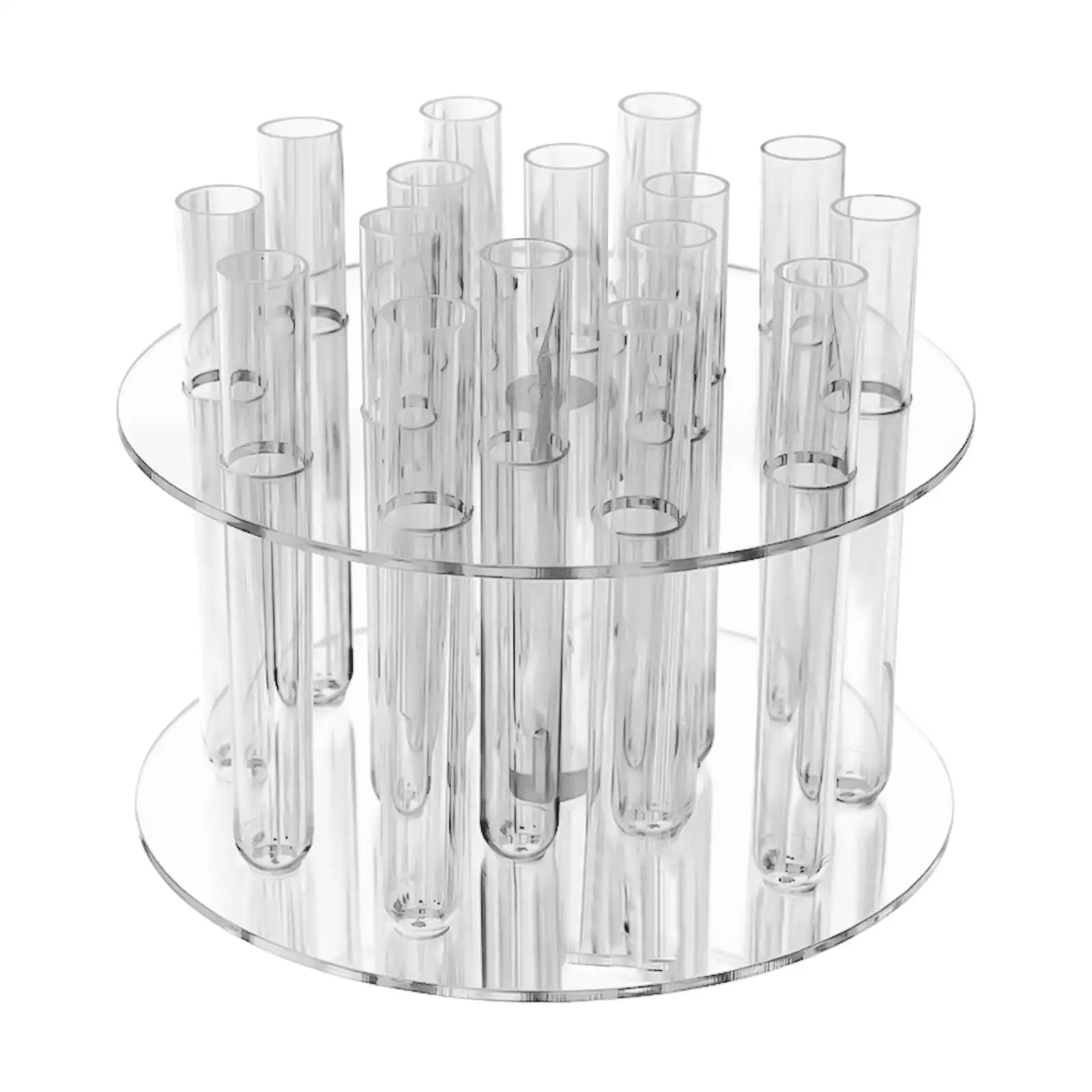 Hydroponic Test Tube Vase Acrylic Flower Vase Modern Flower Container Holder Flowerpot for Home Table Living Room Decor