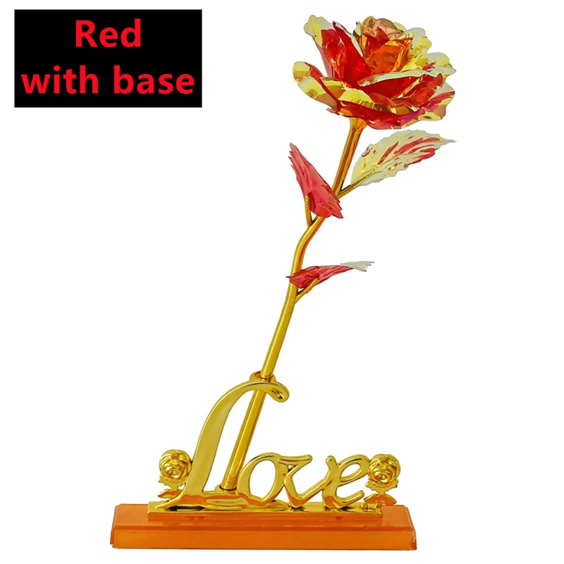 Valentine's Day Eternal 24K Gold Foil Rose with LED Lights - Lasting Love Decorative Gift