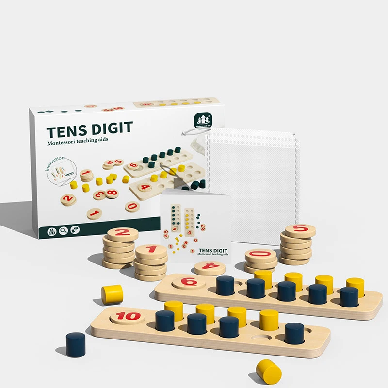 어린이 수학, 산수, 나무 숫자 분해, 산수, 몬테소리 게임,  교육 장난감