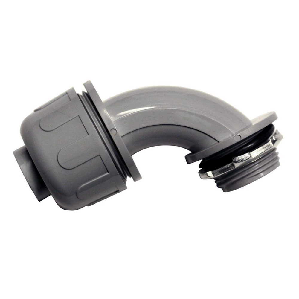 10pcs PVC Cable Connectors 90&deg; Liquid Tight Joint NPT Electrical Conduit Connectors Quick Connect NLTC90 1/2" 3/4" 1" Waterproof