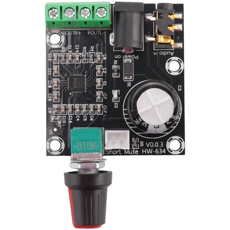 2X PAM8610 Dual Channel DC 12V HD Pure Digital Audio Stereo Amplifier Board Class D 15W X 2 High Power Amplifier Module