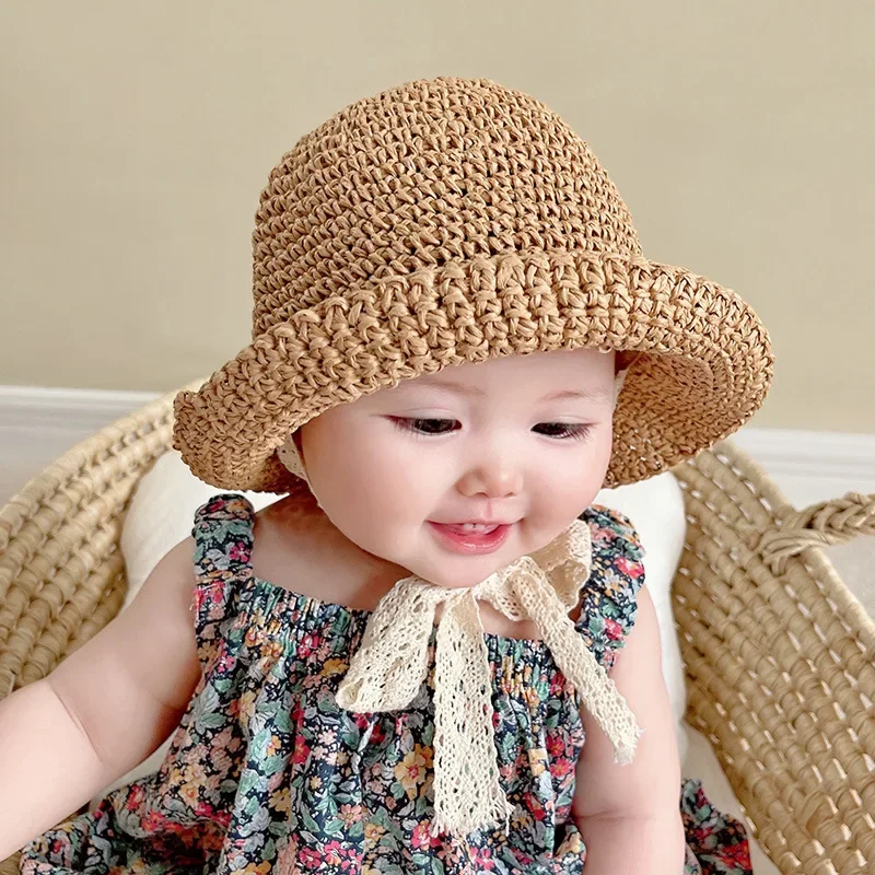 Baby Hat Kids Sun Hat Baby Hat Summer Straw Baby Girl Cap
