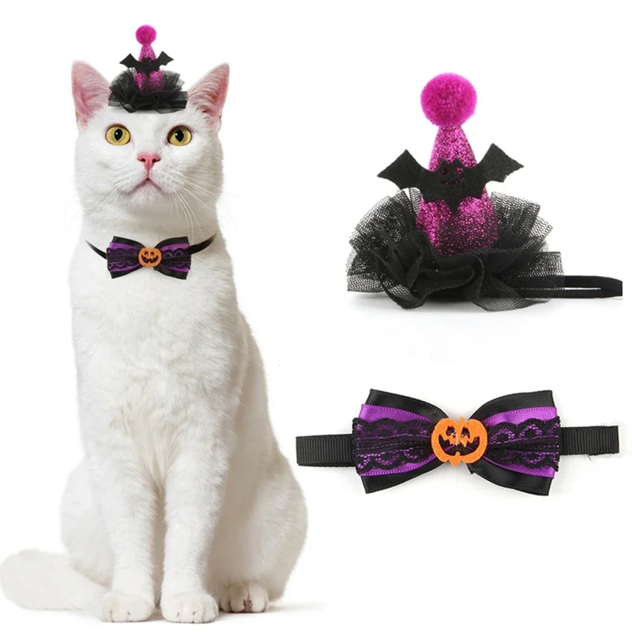 Halloween Pet Atmosphere Clothing and Accessories Set Halloween Cat Dress Up